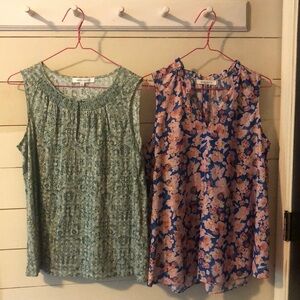Lot of 4 ROSE + OLIVE Summer Flowy Sleeveless Shirts Medium